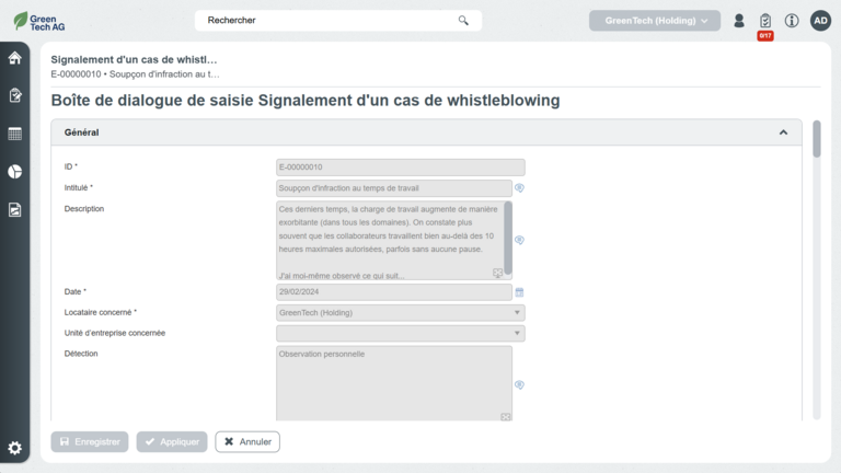 Cas de whistleblowing